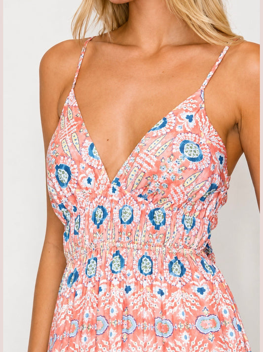 Sunset Tapestry Maxi Dress