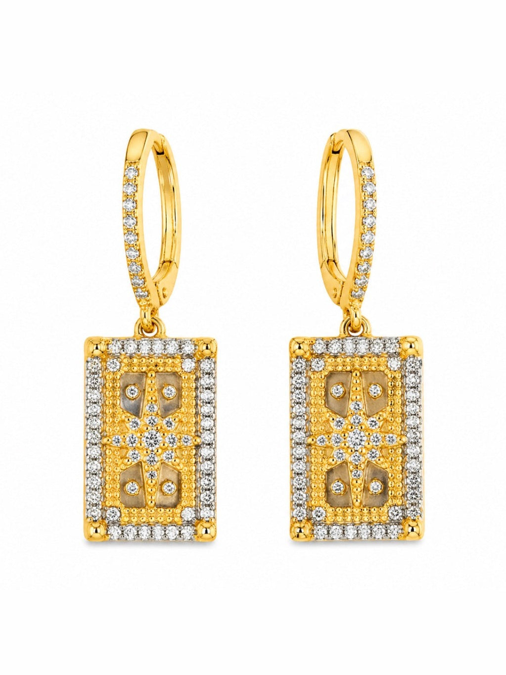 Small Cross Paver Earrings