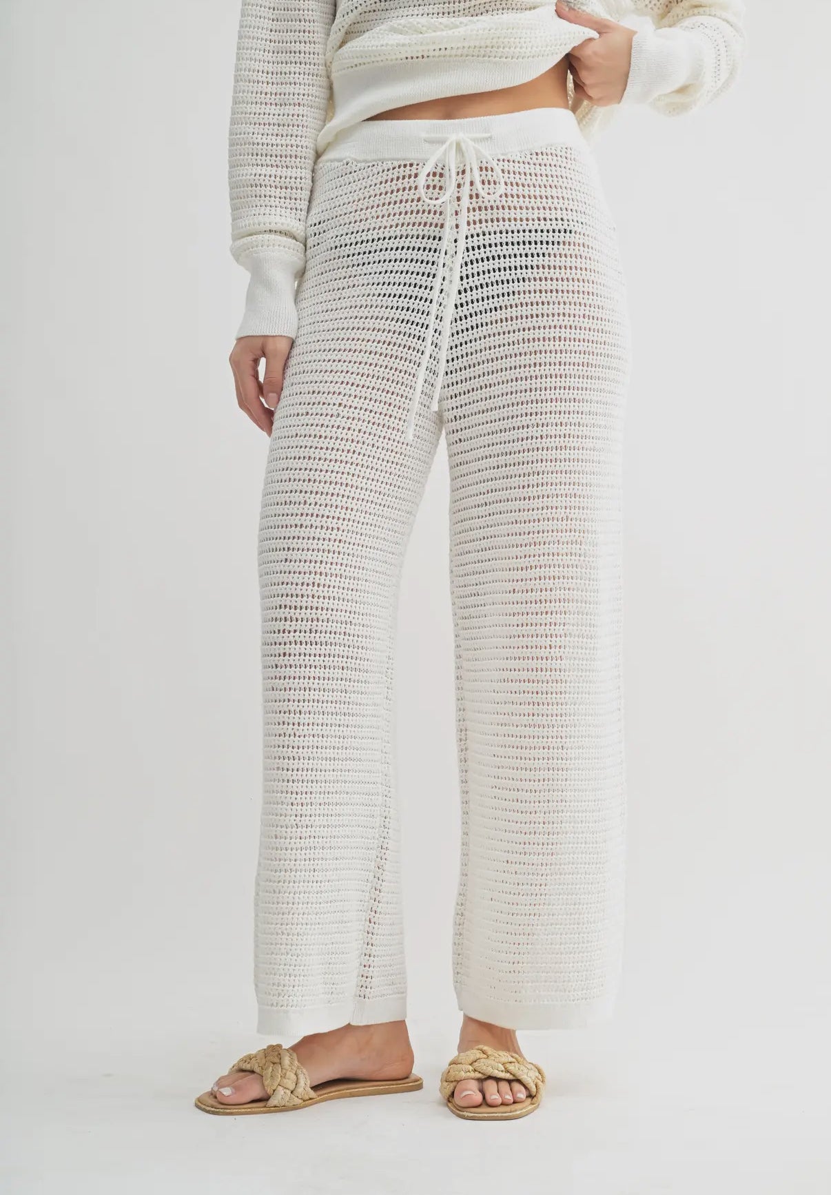 Breezy Crochet Wide-Leg Pants