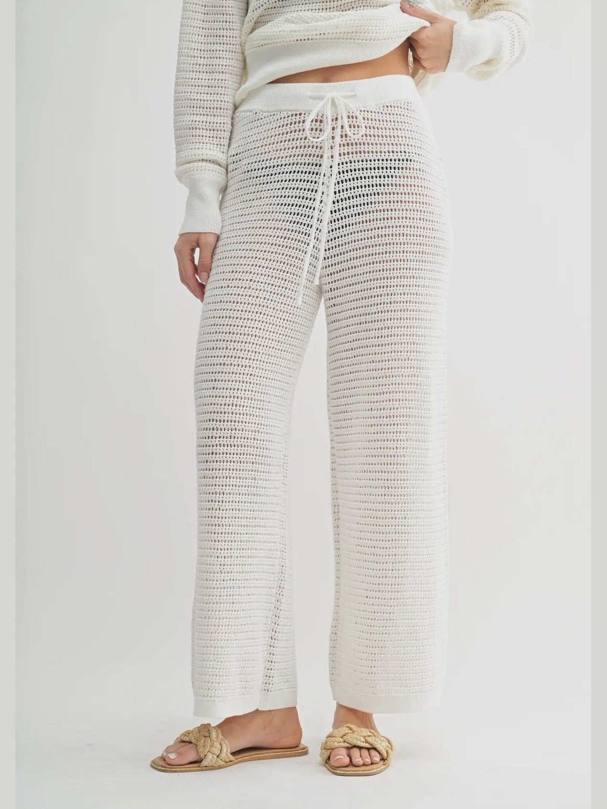 Breezy Crochet Wide-Leg Pants