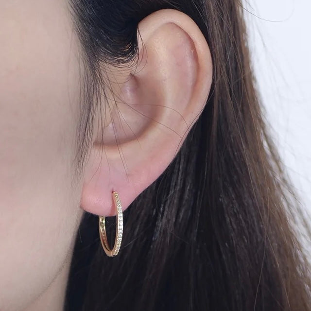 CZ Hoop Earrings