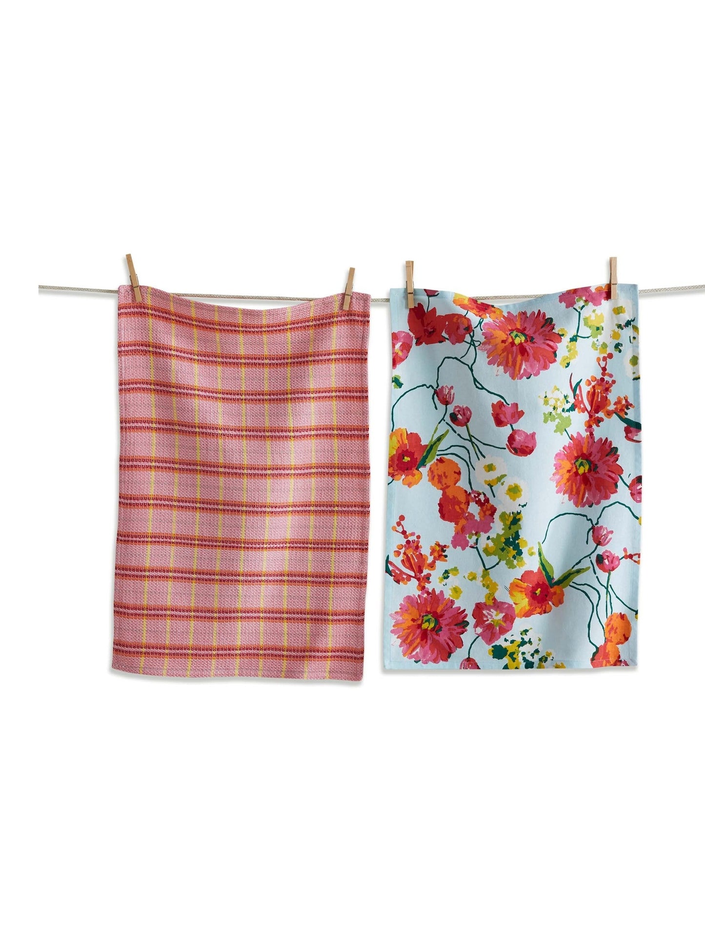 Blooming Flowers Dishtowels Set of 2