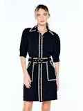 Gelso Embroidered Mini Shirt Dress