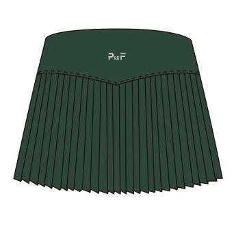 Pleated Tennis Skirt - Evergreen Noir