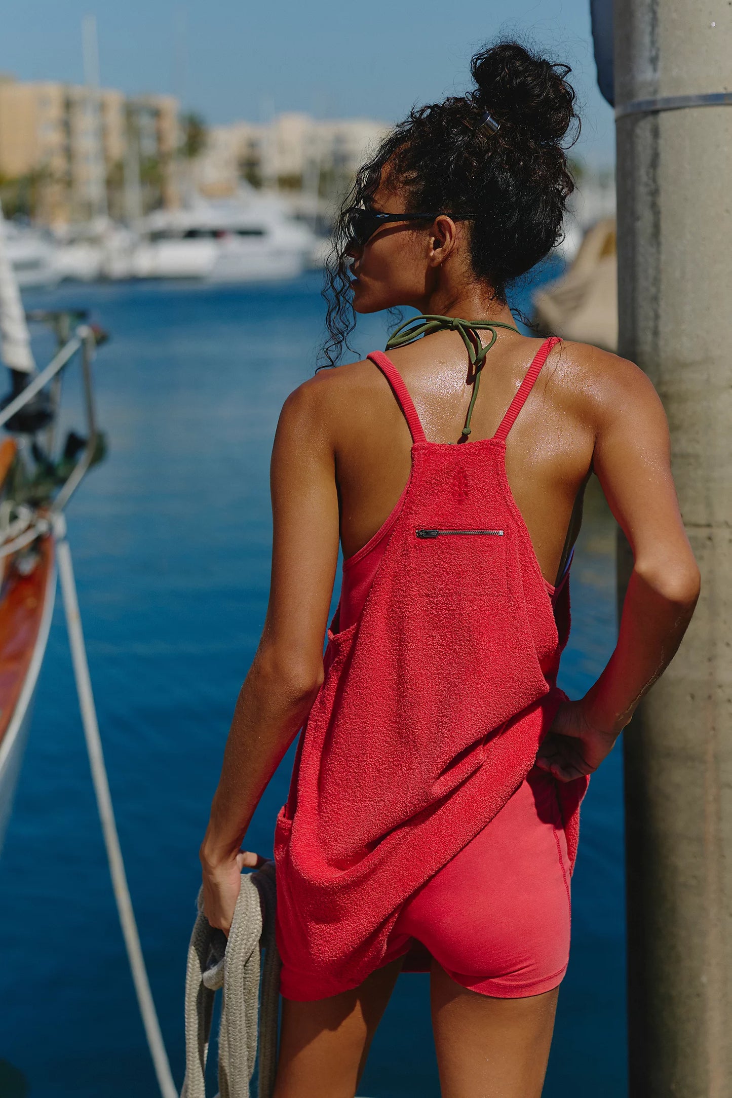 Hot Shot Towel Mini Dress - Grapefruit