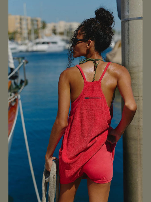 Hot Shot Towel Mini Dress - Grapefruit