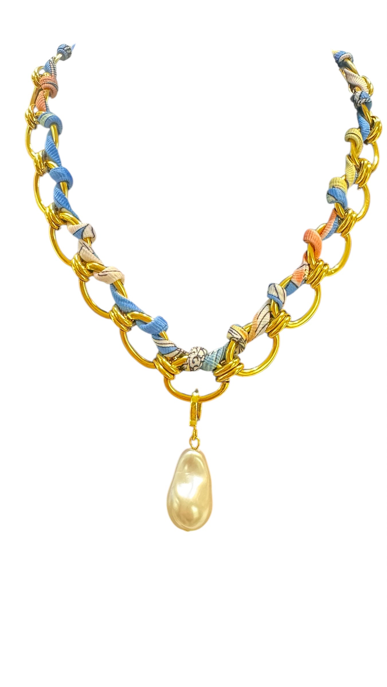 Custom Charm Necklace w/Cord and Large Charm