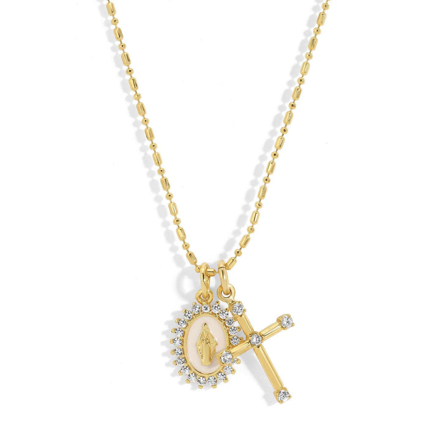 Virgin Maria Charm Necklace