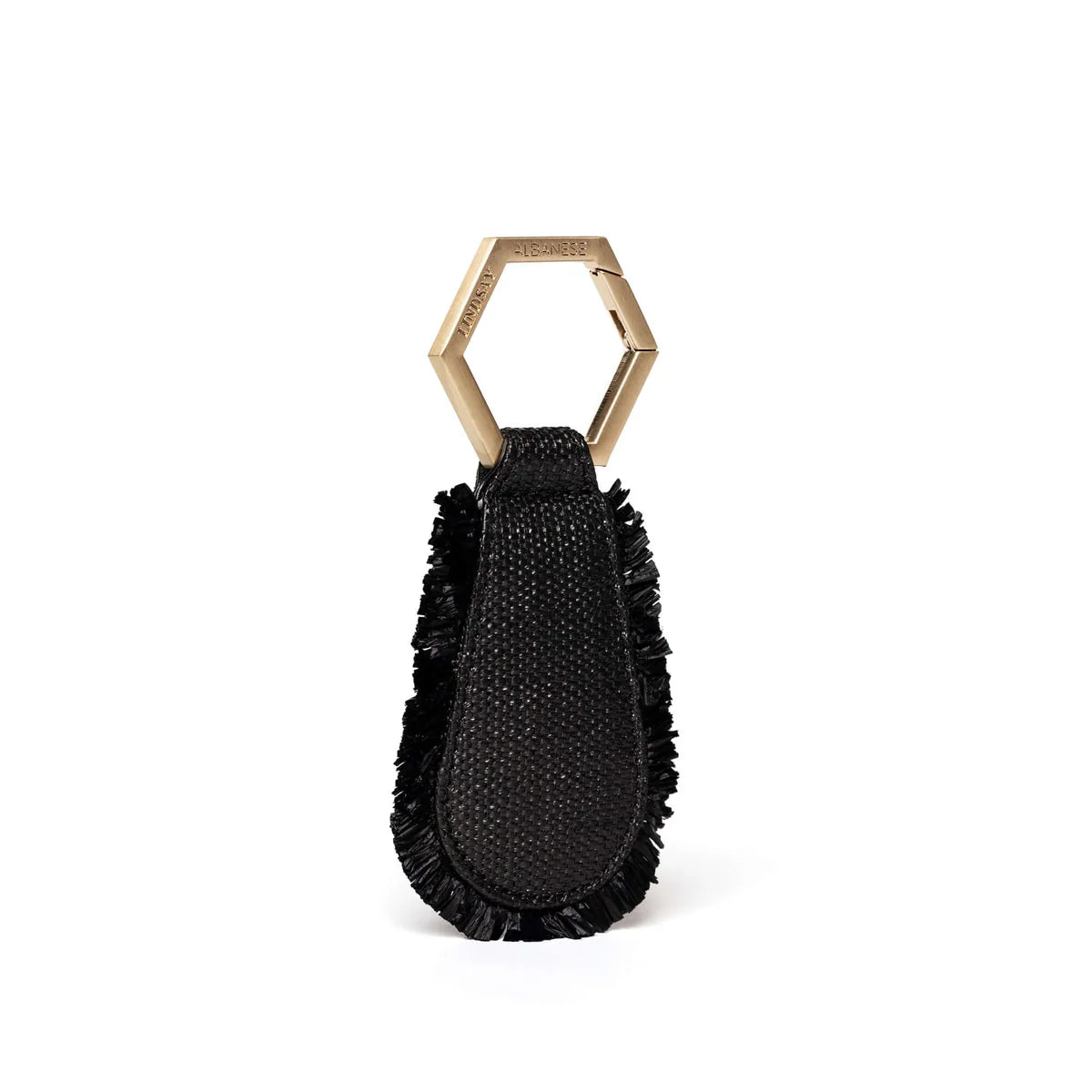 Magnetic Raffia Trimmed Hat Clip Keychain