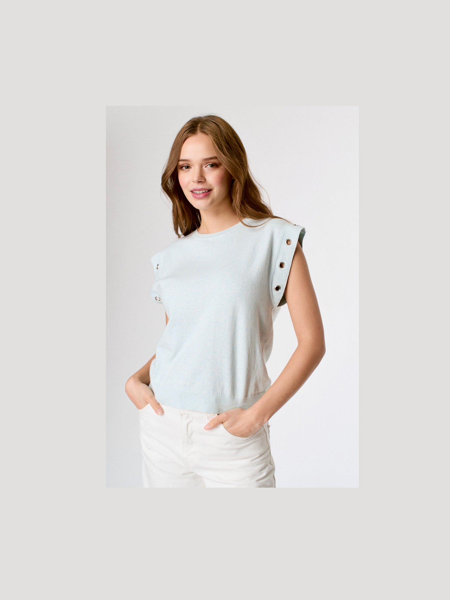 Grommet Muscle Tee - Mist