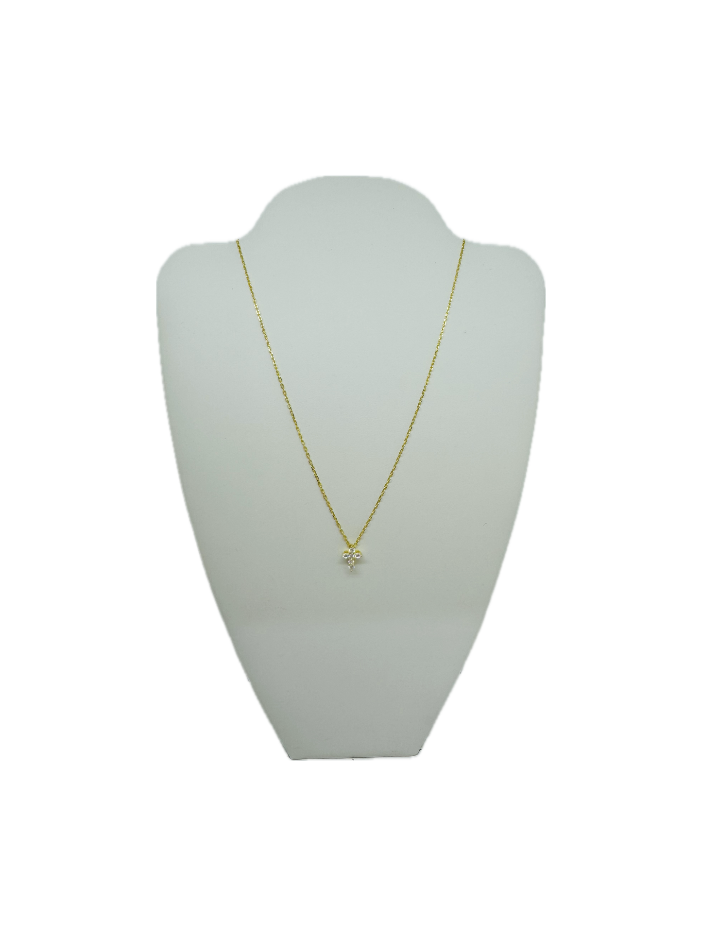 Gold Pave Cross Necklace