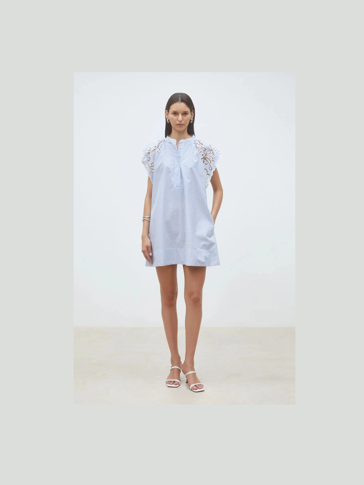 Woven Cidji Dress - Bleu