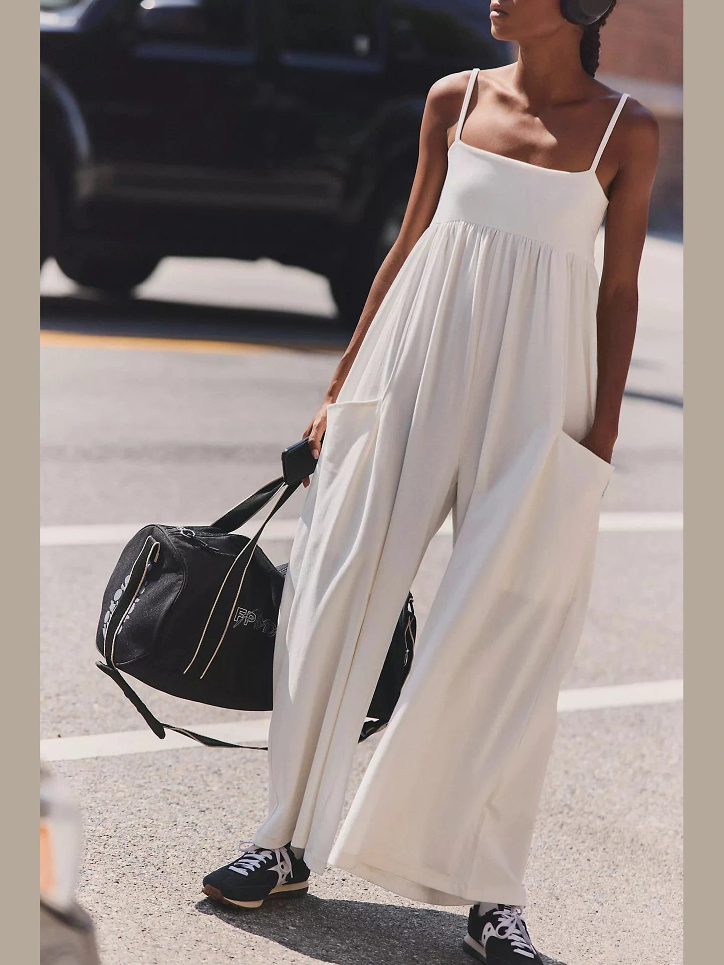 Hot Shot Strappy Onesie - Ivory