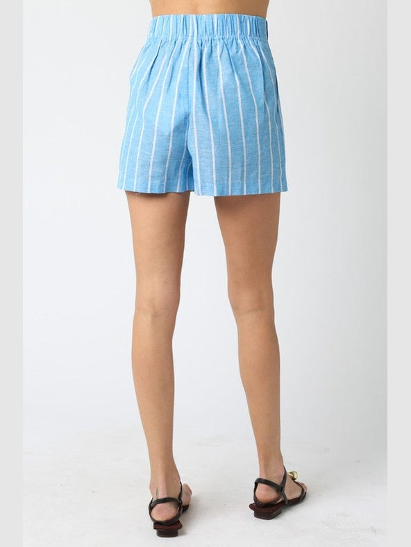 Baby Blue Pinstripe Shorts