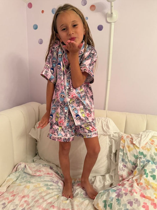 Labubu Pajama Short Set