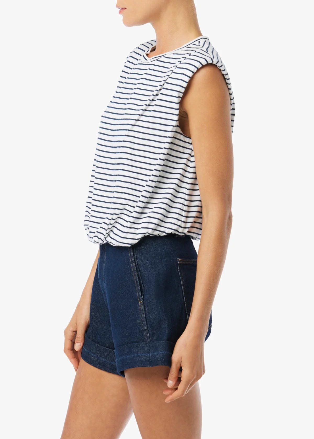 Arden Sleeveless Shirt - Breton Stripe