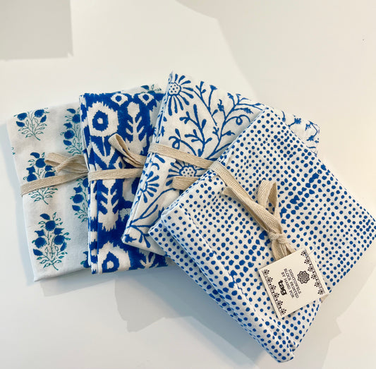 Cottage block print towels