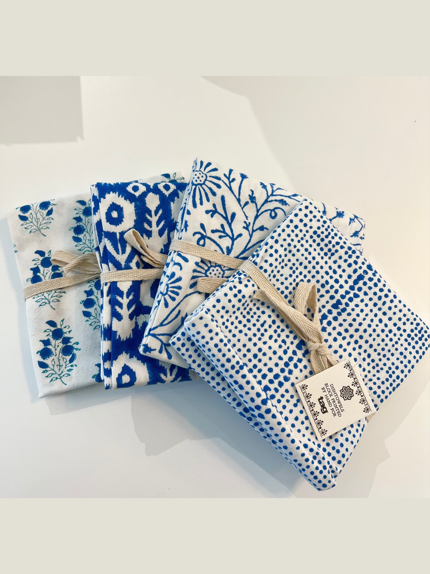 Cottage block print towels