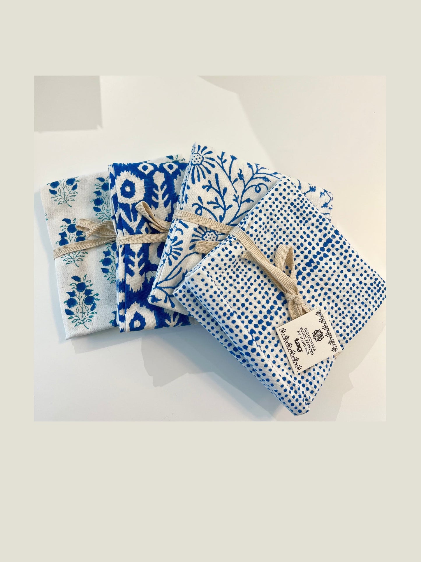 Cottage block print towels