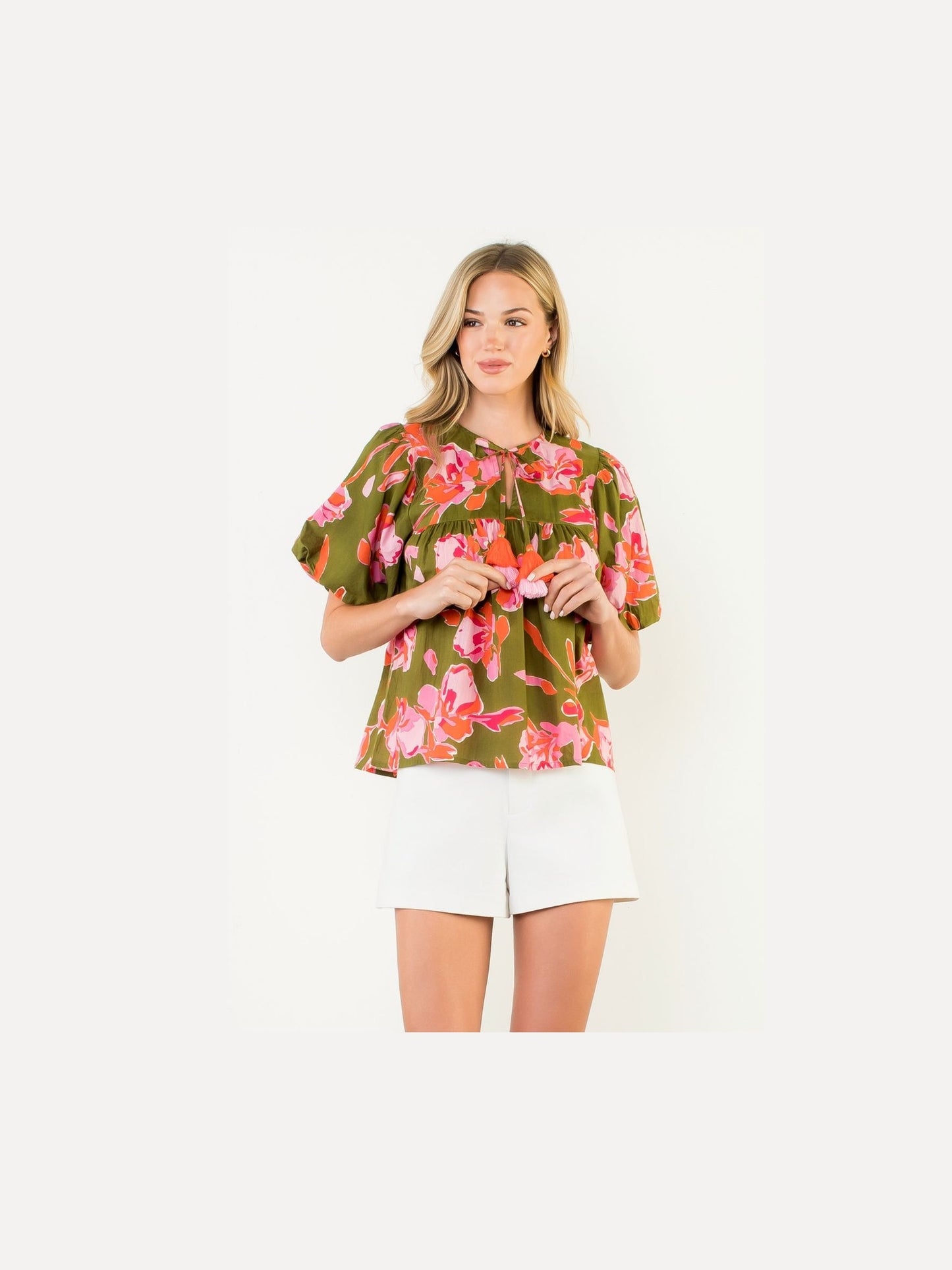 Puff Sleeve Flower Top