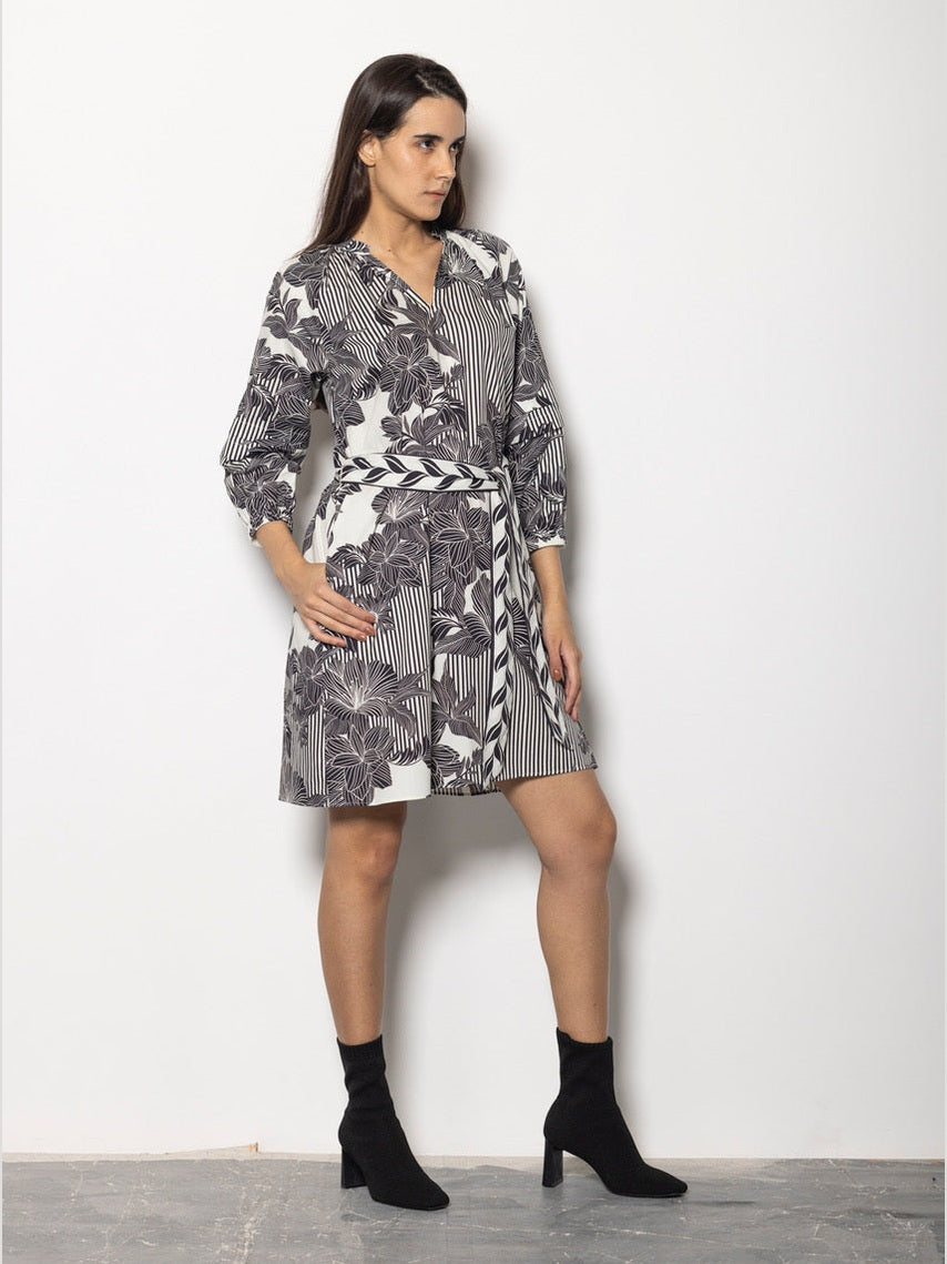 Gia Noir Floral Dress