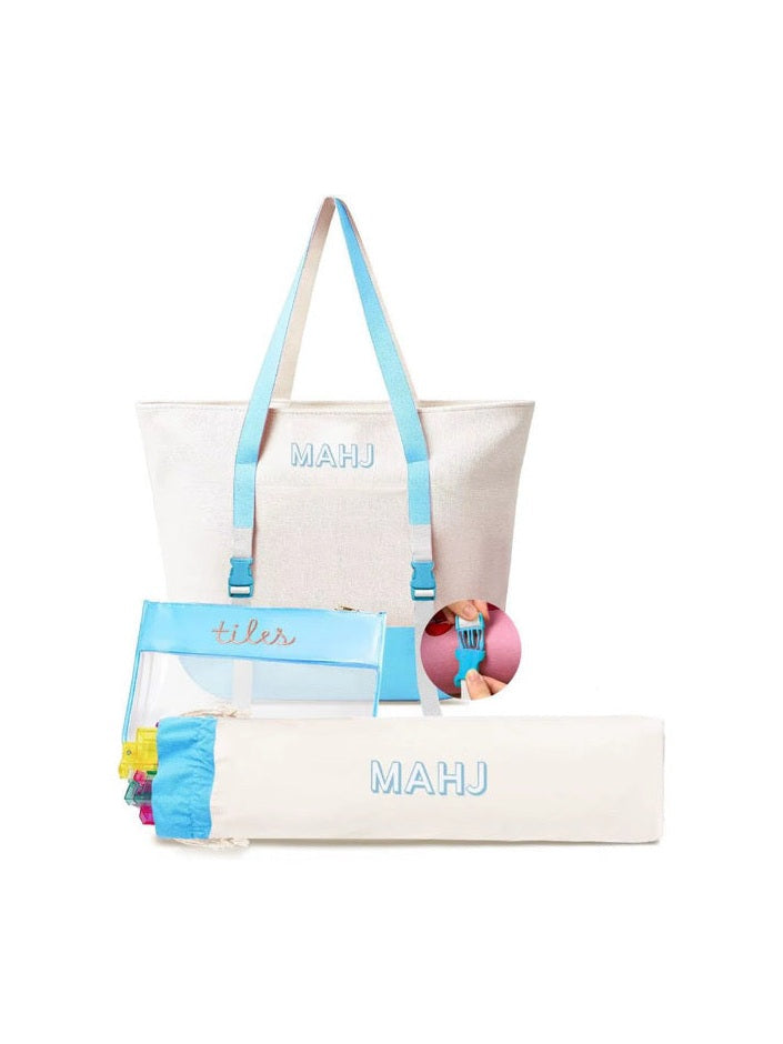Mahj Tote Bag with Inserts - Blue