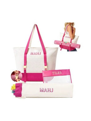 Mahj Tote Bag with Inserts - Pink