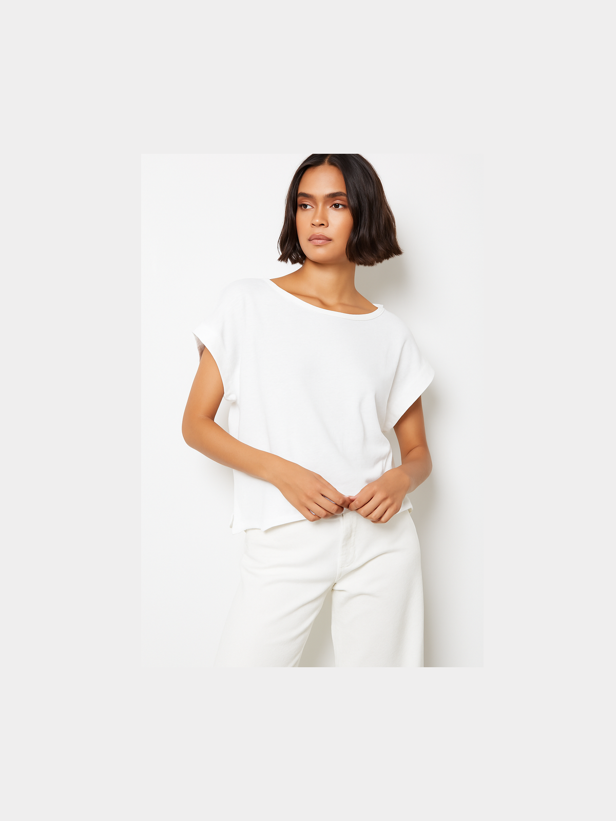Boatneck S/S Sweatshirt - White