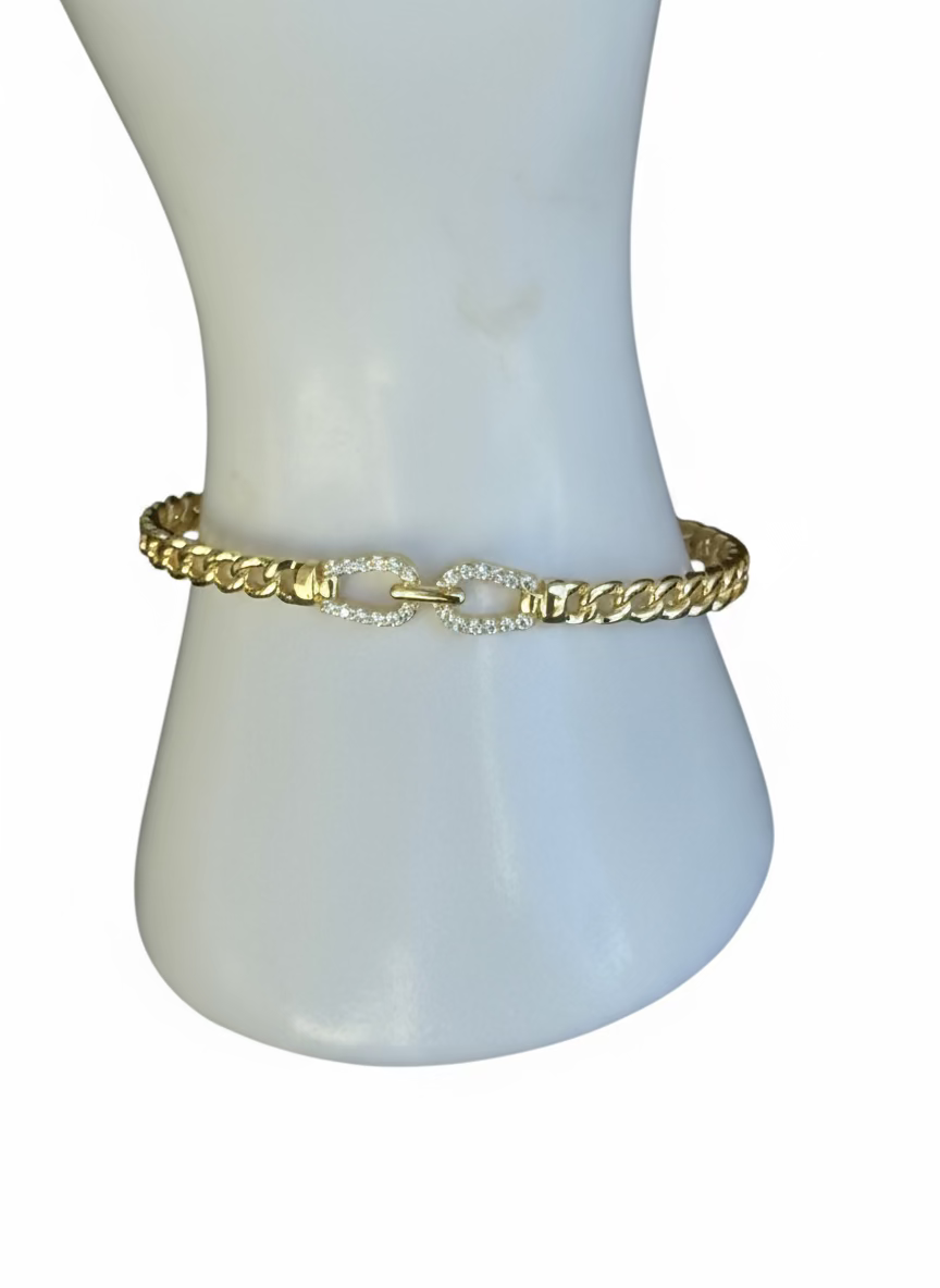 Horsebit CZ Adjustable cuff