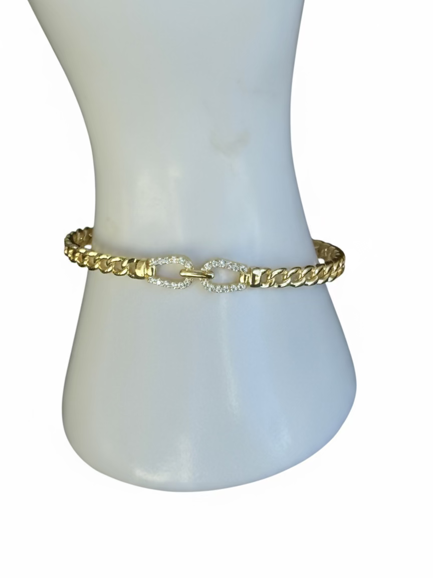 Horsebit CZ Adjustable cuff