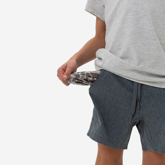 Youth Athletic Short - Grizzly Grey / Deer Camo Liner