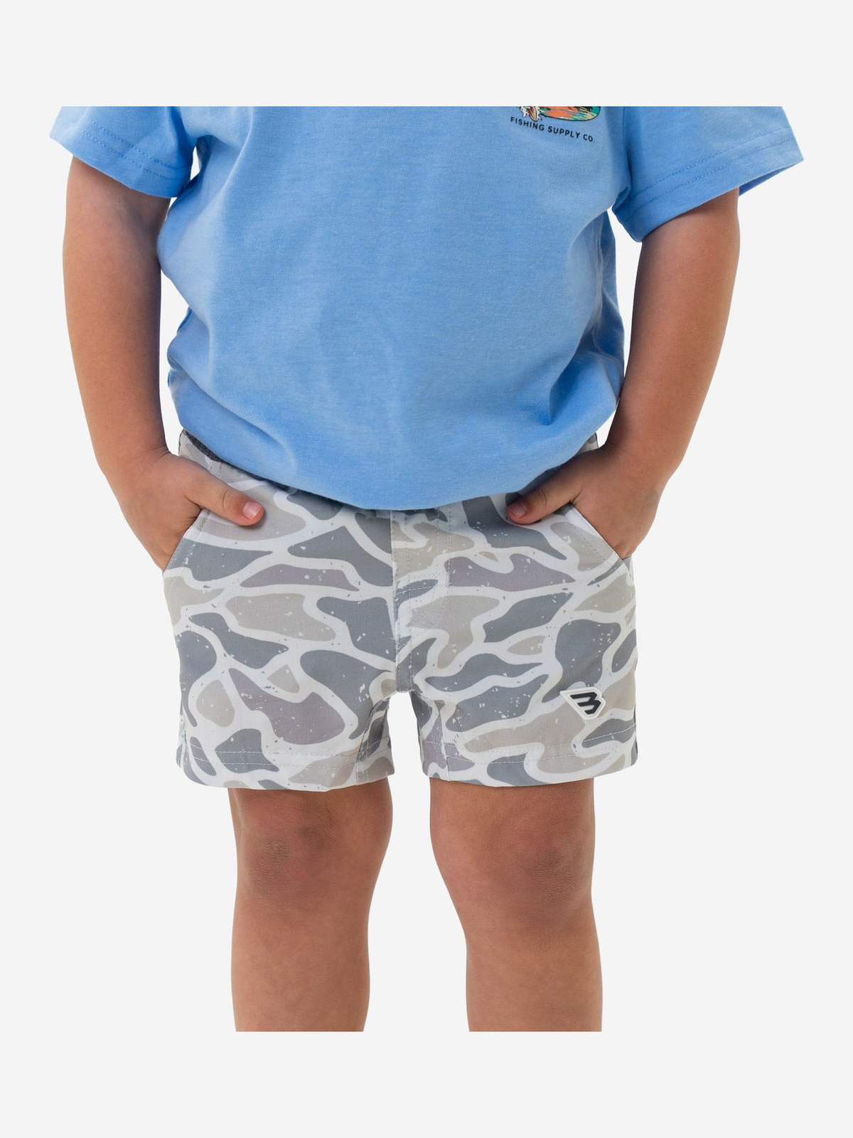 Youth Athletic Short - White Camo