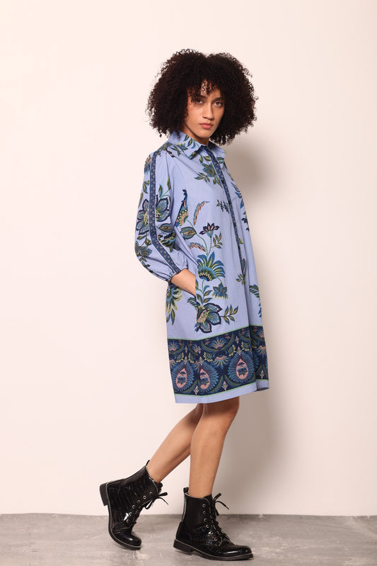 Ava Periwinkle Mosaic Dress