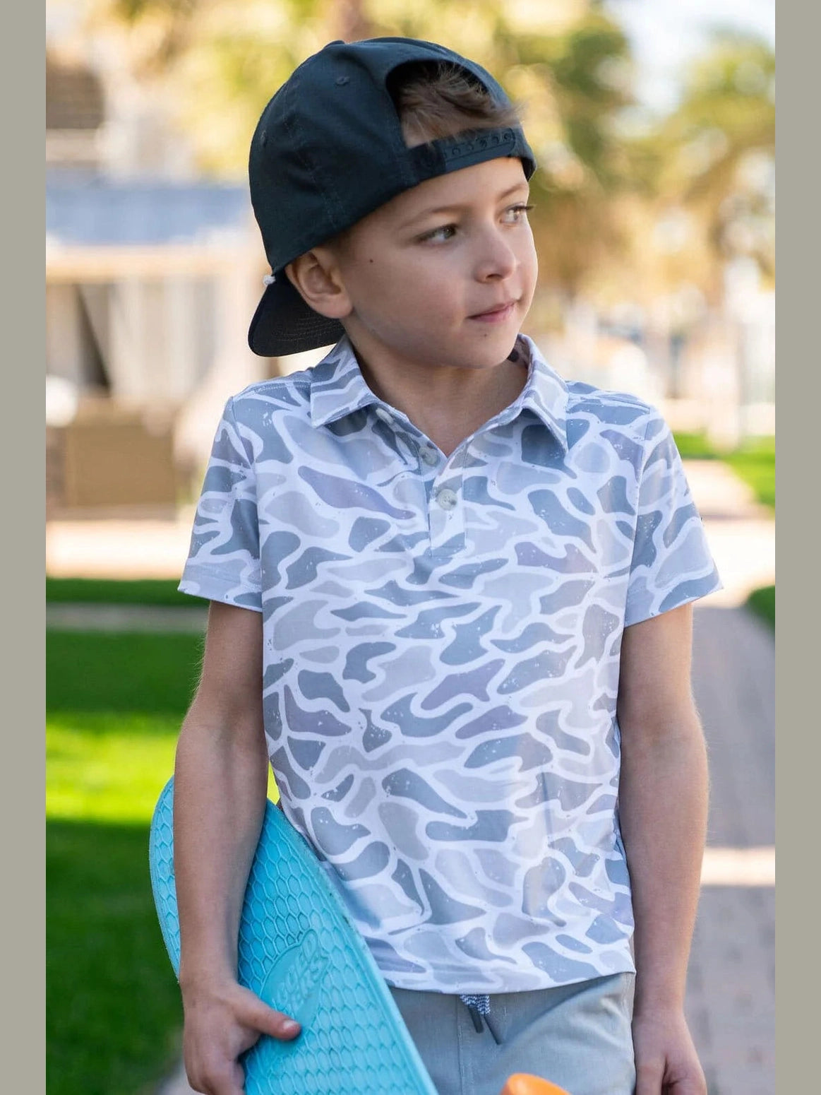 Youth Camo Polo Short Sleeve