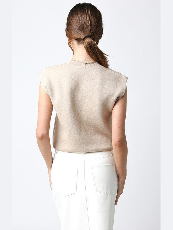 Taupe Cap Sweater