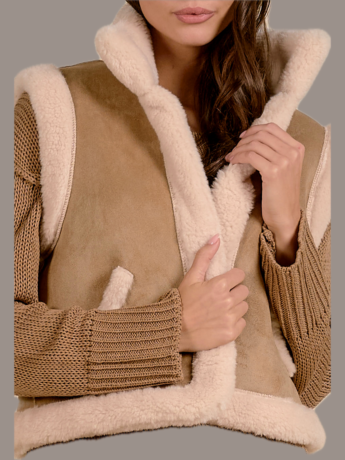 Mocha Faux Fur Vest