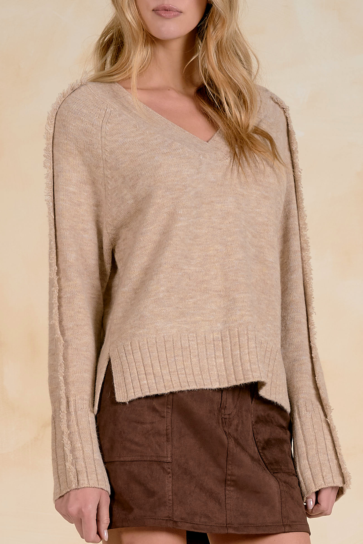 Stone V Neck Sweater