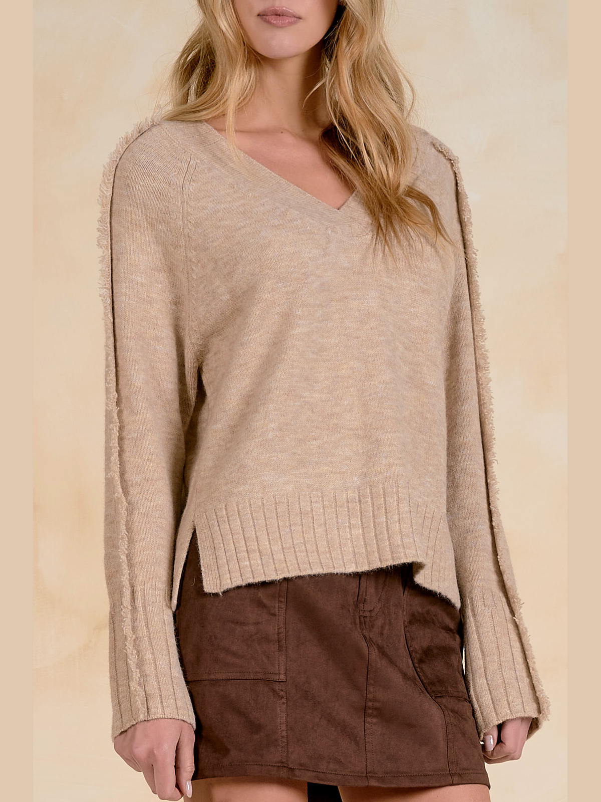 Stone V Neck Sweater