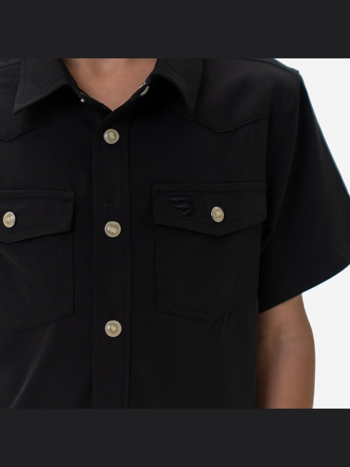 Youth Performance Western Shirt - Black
