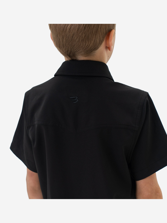 Youth Performance Western Shirt - Black