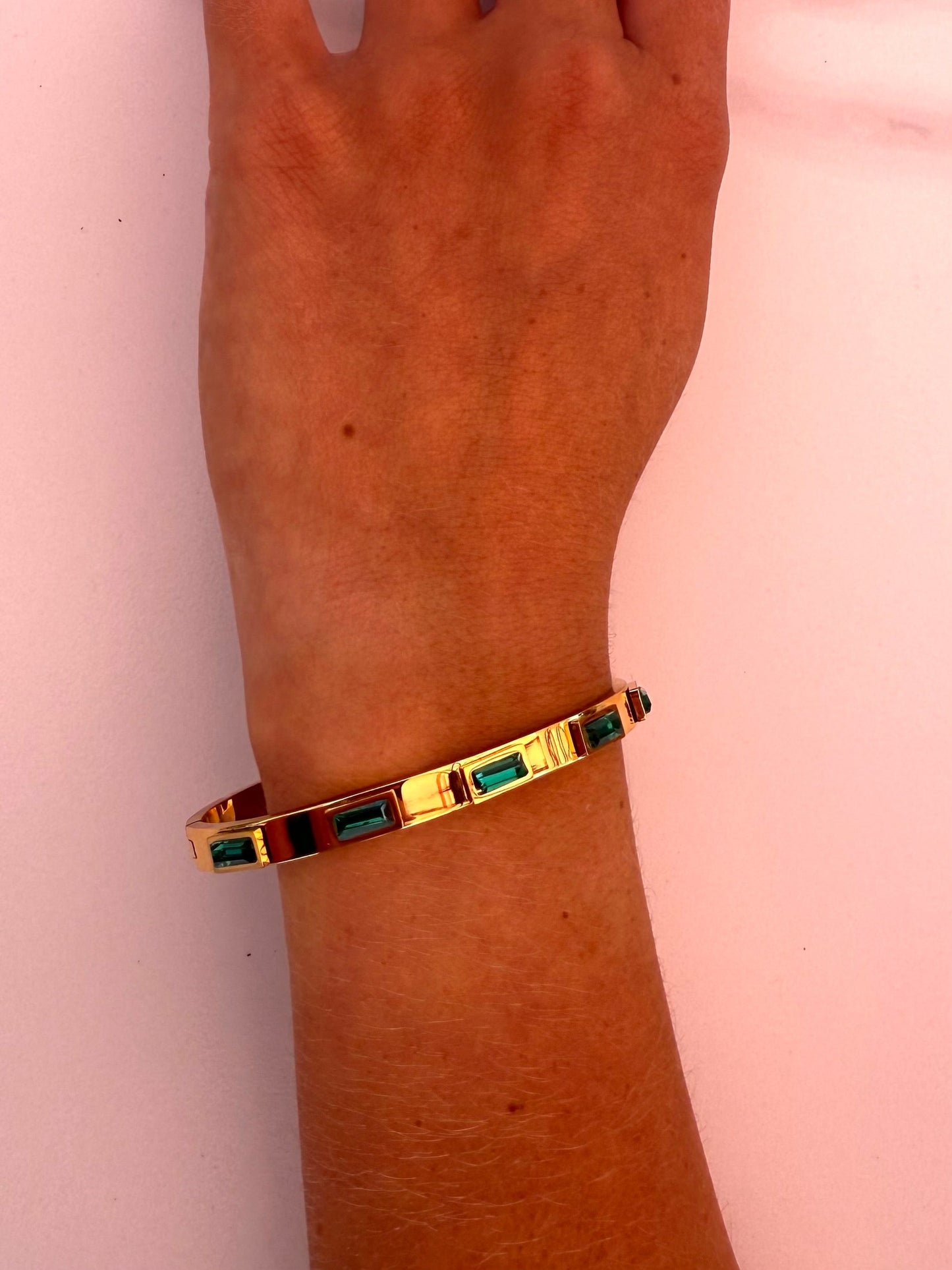 Emerald Bangle Bracelet