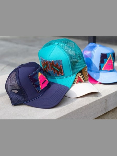 Turkish Kilim Patch Trucker Hats