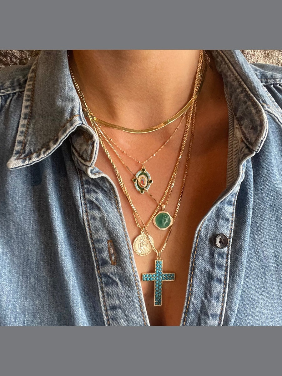 Elpis Cross Necklace