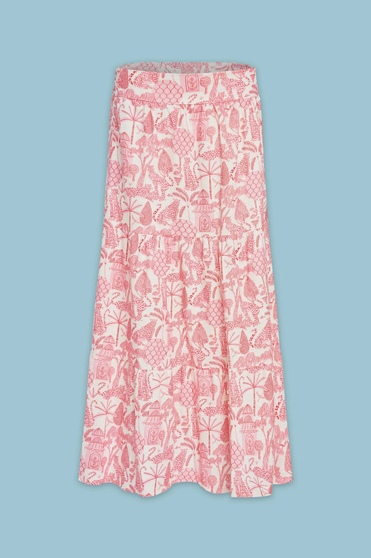 Women's Woven Skirt - Pink Toile