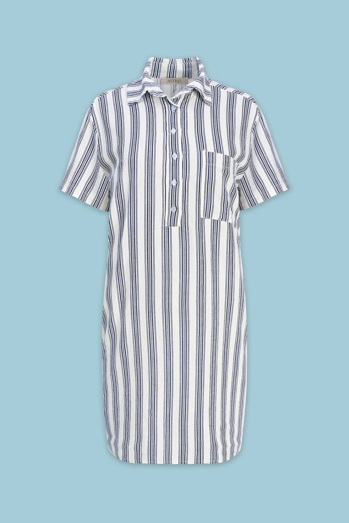 Women's Woven Dress - Navy Stripe