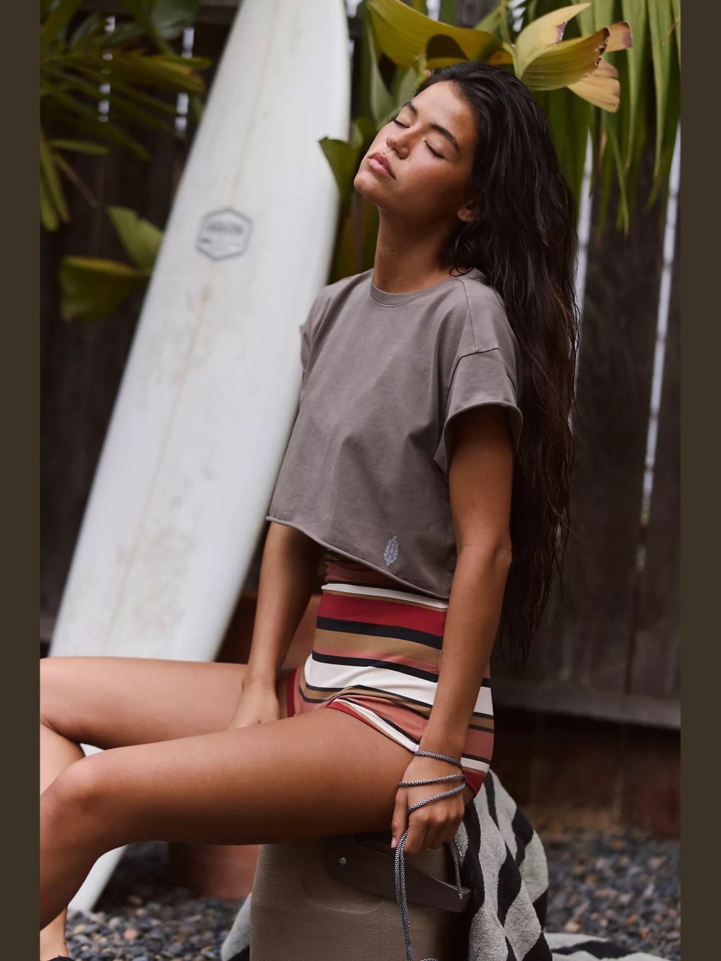 Hot Shot Cropped Tee - Pewter