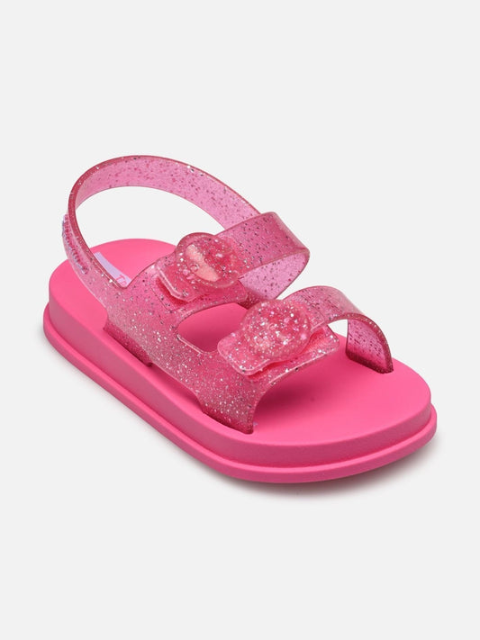 Follow Baby Sandals - Dark Pink Glitter