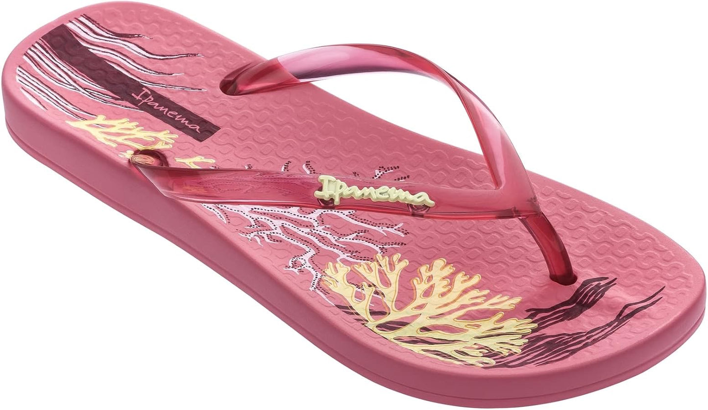 Ana Glossy Kids Flip Flops - Pink Beige