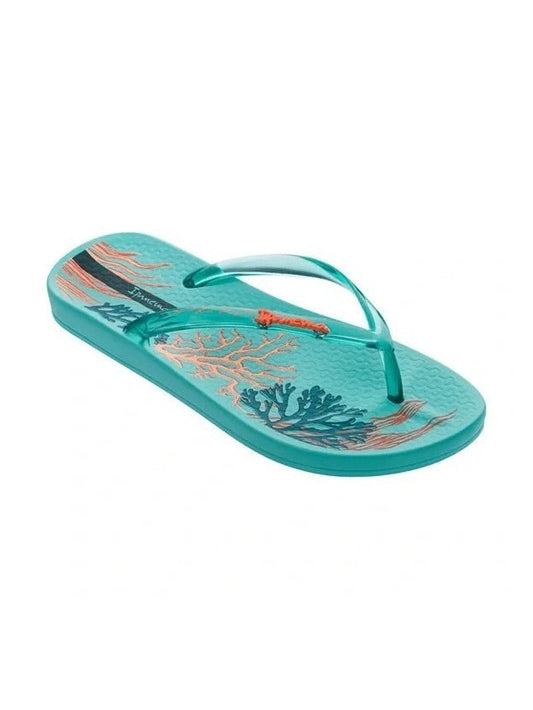 Ana Glossy Kids Flip Flops - Blue Orange