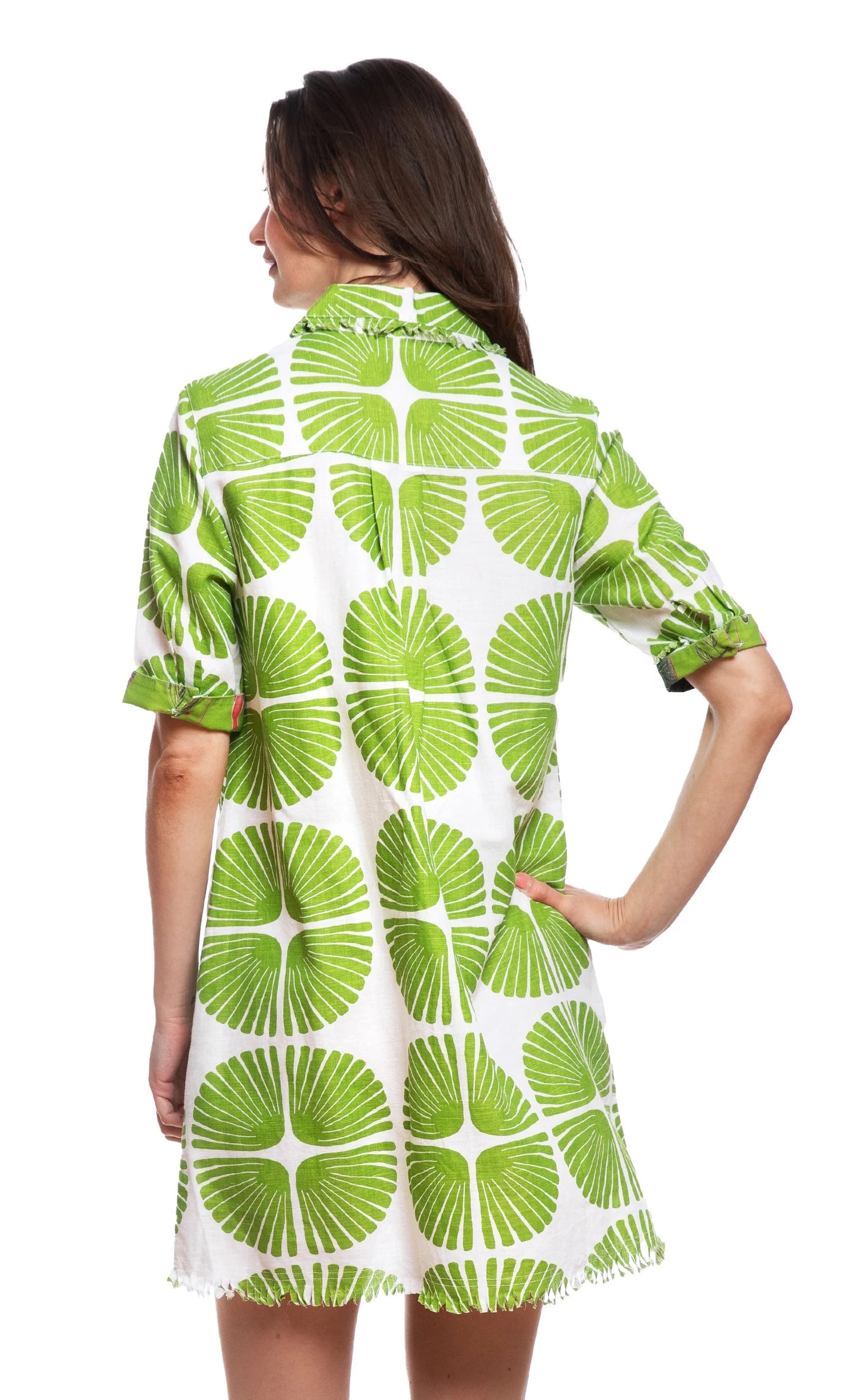 Chatham Dress - Palm Leaf Print
